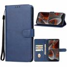 For Motorola Edge 50 Pro Leather Phone Case(Blue) - 1