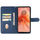 For Motorola Moto G04s Leather Phone Case(Blue) - 3