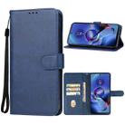 For Motorola Moto G64 5G Leather Phone Case(Blue) - 1