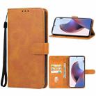 For Motorola Moto X50 Ultra Leather Phone Case(Brown) - 1