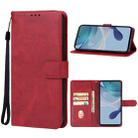 For Motorola Moto G53j Leather Phone Case(Red) - 1