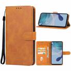 For Motorola Moto G53j Leather Phone Case(Brown) - 1