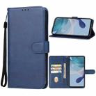 For Motorola Moto G53j Leather Phone Case(Blue) - 1