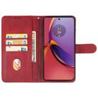 For Motorola Moto G85 Leather Phone Case(Red) - 3