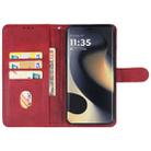 For Motorola Edge 2024 Leather Phone Case(Red) - 3