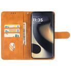 For Motorola Edge 2024 Leather Phone Case(Brown) - 3