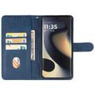 For Motorola Edge 2024 Leather Phone Case(Blue) - 3