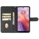 For Motorola Moto E14 Leather Phone Case(Black) - 3