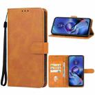 For Motorola Moto G64y 5G Leather Phone Case(Brown) - 1