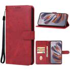 For Motorola Edge 50 Neo Leather Phone Case(Red) - 1