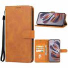 For Motorola Edge 50 Neo Leather Phone Case(Brown) - 1