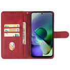 For Motorola Moto G54 Power Leather Phone Case(Red) - 3