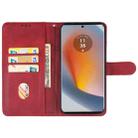 For Motorola Edge 50 Leather Phone Case(Red) - 3