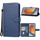 For Motorola Edge 50 Leather Phone Case(Blue) - 1