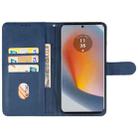 For Motorola Edge 50 Leather Phone Case(Blue) - 3