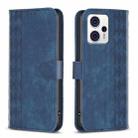 For Motorola Moto G13 4G /G53 5G Plaid Embossed Leather Phone Case(Blue) - 1