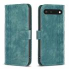 For Google Pixel 7 Plaid Embossed Leather Phone Case(Green) - 1