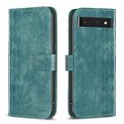 For Google Pixel 7 Pro Plaid Embossed Leather Phone Case(Green) - 1