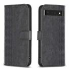 For Google Pixel 7 Pro Plaid Embossed Leather Phone Case(Black) - 1