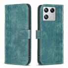 For Xiaomi 13 Plaid Embossed Leather Phone Case(Green) - 1