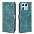 For Xiaomi 13 Pro Plaid Embossed Leather Phone Case(Green) - 1