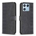 For Xiaomi 13 Pro Plaid Embossed Leather Phone Case(Black) - 1