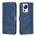 For Xiaomi 13 Lite 5G / Civi 2 Plaid Embossed Leather Phone Case(Blue) - 1