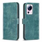 For Xiaomi 13 Lite 5G / Civi 2 Plaid Embossed Leather Phone Case(Green) - 1