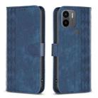 For Xiaomi Redmi A1 / A1+ Plaid Embossed Leather Phone Case(Blue) - 1