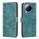 For Xiaomi Civi 3 5G Plaid Embossed Leather Phone Case(Green) - 1