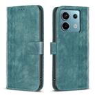 For Xiaomi Redmi Note 13 Pro 5G Plaid Embossed Leather Phone Case(Green) - 1