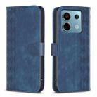 For Xiaomi Redmi Note 13 Pro 4G Global Plaid Embossed Leather Phone Case(Blue) - 1