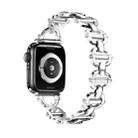 Ladder Buckle Metal Watch Band For Apple Watch SE 2022 40mm(Silver) - 1