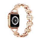 Ladder Buckle Metal Watch Band For Apple Watch 6 40mm(Rose Gold) - 1