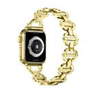 Ladder Buckle Metal Watch Band For Apple Watch SE 2023 44mm(Gold) - 1