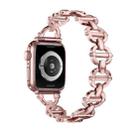 Ladder Buckle Metal Watch Band For Apple Watch 9 45mm(Pink) - 1