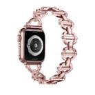 Ladder Buckle Metal Watch Band For Apple Watch 9 41mm(Pink) - 1