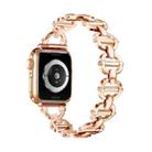 Ladder Buckle Metal Watch Band For Apple Watch Series 10 42mm(Rose Gold) - 1