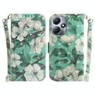 For Infinix Hot 30 Play 3D Colored Horizontal Flip Leather Phone Case(Watercolor Flower) - 1