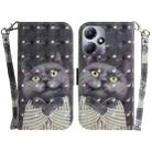 For Infinix Hot 30 Play 3D Colored Horizontal Flip Leather Phone Case(Hug Cat) - 1