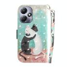 For Infinix Hot 30 Play 3D Colored Horizontal Flip Leather Phone Case(Black White Cat) - 3