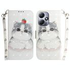 For Infinix Hot 30 Play 3D Colored Horizontal Flip Leather Phone Case(Cute Cat) - 1