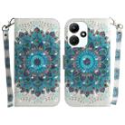 For Infinix Hot 30i 3D Colored Horizontal Flip Leather Phone Case(Peacock Wreath) - 1