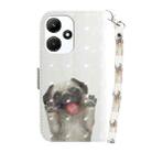 For Infinix Hot 30i 3D Colored Horizontal Flip Leather Phone Case(Pug) - 3