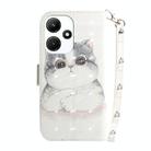 For Infinix Hot 30i 3D Colored Horizontal Flip Leather Phone Case(Cute Cat) - 3