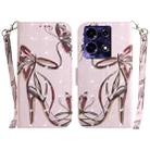 For Infinix Note 30 3D Colored Horizontal Flip Leather Phone Case(Butterfly High-heeled) - 1