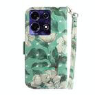 For Infinix Note 30 3D Colored Horizontal Flip Leather Phone Case(Watercolor Flower) - 3