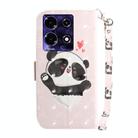 For Infinix Note 30 3D Colored Horizontal Flip Leather Phone Case(Heart Panda) - 3