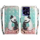 For Infinix Note 30 3D Colored Horizontal Flip Leather Phone Case(Black White Cat) - 1