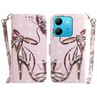 For Infinix Smart 7 African 3D Colored Horizontal Flip Leather Phone Case(Butterfly High-heeled) - 1